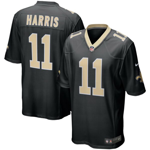 Men’s New Orleans Saints Deonte Harris Nike Black Game Player Jersey