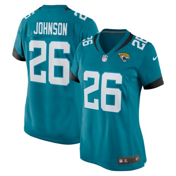 Men’s Jacksonville Jaguars D’Ernest Johnson Nike Teal Game Jersey