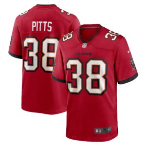 Men's Tampa Bay Buccaneers Derrek Pitts Nike Red Game Jersey