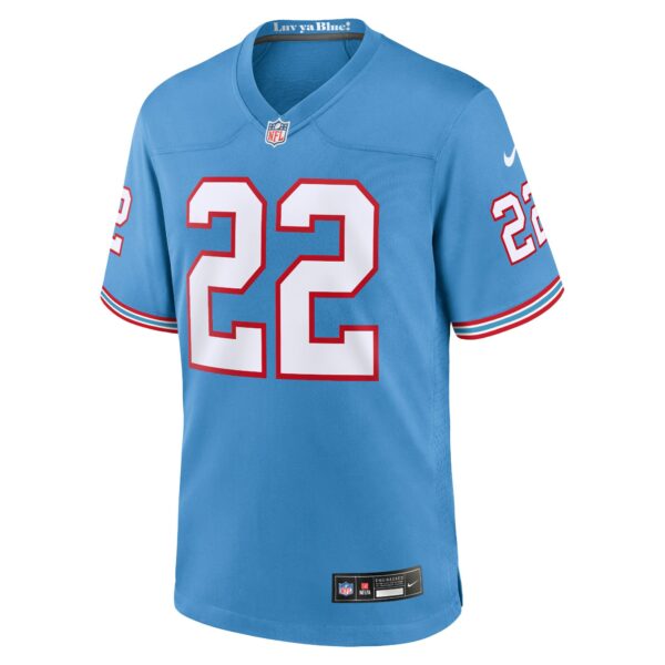 Men’s Tennessee Titans Derrick Henry Nike Light Blue Oilers Throwback Alternate Game Player Jersey