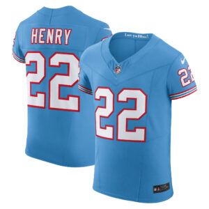 Men's Tennessee Titans Derrick Henry Nike Light Blue Oilers Throwback Vapor F.U.S.E. Elite Jersey