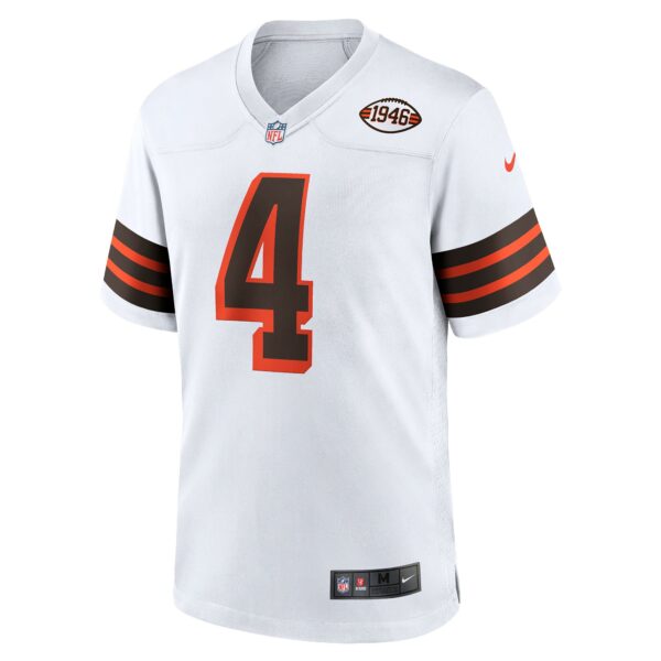 Men’s Cleveland Browns Deshaun Watson Nike White Alternate Game Jersey