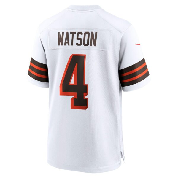 Men’s Cleveland Browns Deshaun Watson Nike White Alternate Game Jersey