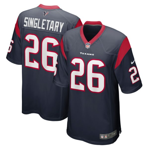 Men’s Houston Texans Devin Singletary Nike Navy Team Game Jersey