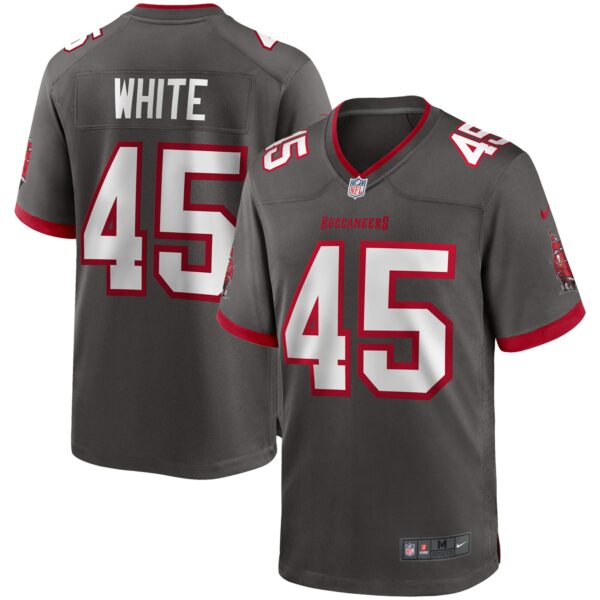 Men’s Tampa Bay Buccaneers Devin White Nike Pewter Game Jersey