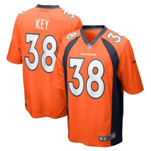 Men's Denver Broncos Devon Key Nike Orange Team Game Jersey