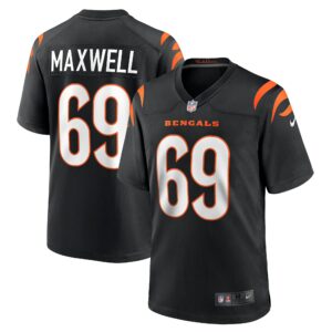 Men's Cincinnati Bengals Devonnsha Maxwell Nike Black Team Game Jersey