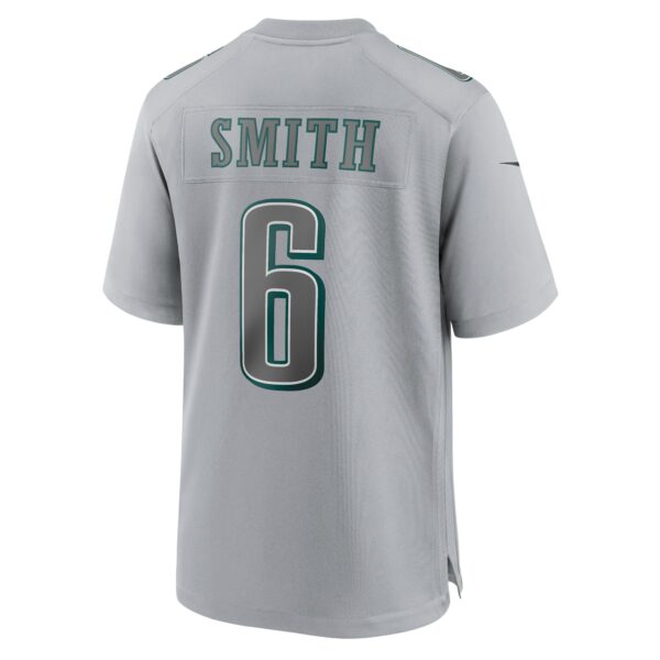 Men’s Philadelphia Eagles DeVonta Smith Nike Gray Super Bowl LVII Patch Atmosphere Fashion Game Jersey