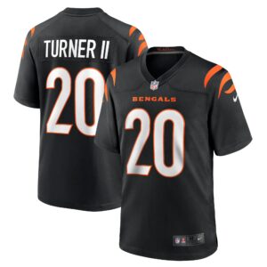 Men's Cincinnati Bengals DJ Turner Nike Black Team Game Jersey