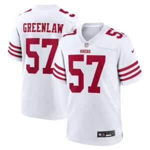 Men's San Francisco 49ers Dre Greenlaw Nike White Team Game Jersey