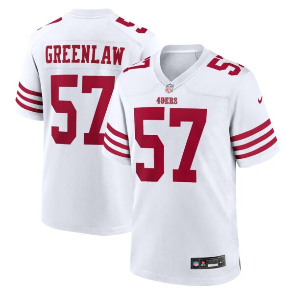 Men’s San Francisco 49ers Dre Greenlaw Nike White Team Game Jersey