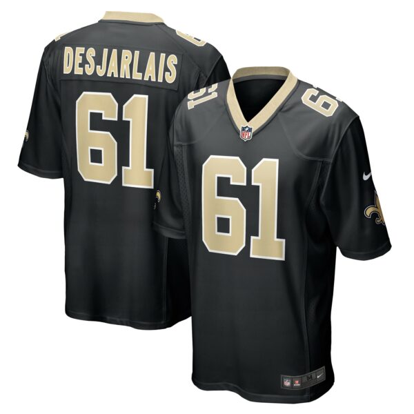 Men’s New Orleans Saints Drew Desjarlais Nike Black Game Player Jersey