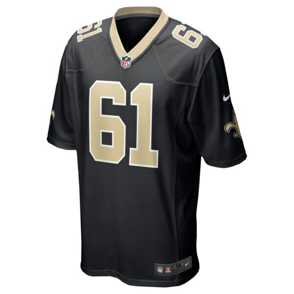 Men’s New Orleans Saints Drew Desjarlais Nike Black Game Player Jersey