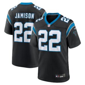 Men's Carolina Panthers D'Shawn Jamison Nike Black Team Game Jersey