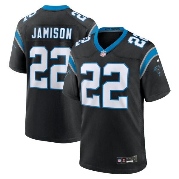 Men’s Carolina Panthers D’Shawn Jamison Nike Black Team Game Jersey