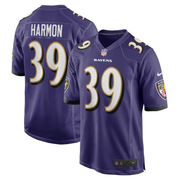 Men’s Baltimore Ravens Duron Harmon Nike Purple Game Jersey