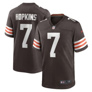 Men's Cleveland Browns Dustin Hopkins Nike Brown Team Game Jersey