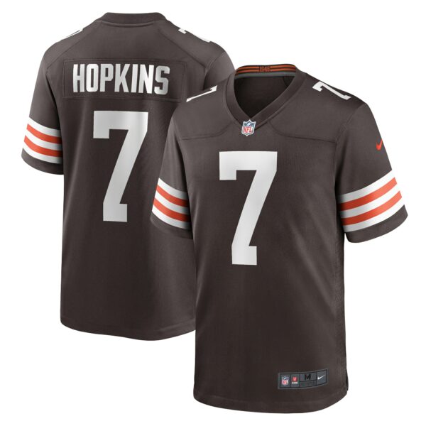 Men’s Cleveland Browns Dustin Hopkins Nike Brown Team Game Jersey