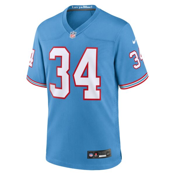 Men’s Tennessee Titans Earl Campbell Nike Light Blue Oilers Throwback Retired Player Game Jersey