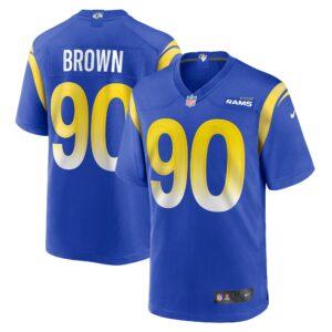 Men's Los Angeles Rams Earnest Brown IV Nike Royal Team Game Jersey