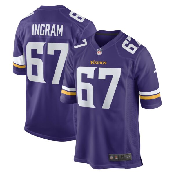 Men’s Minnesota Vikings Ed Ingram Nike Purple Game Player Jersey