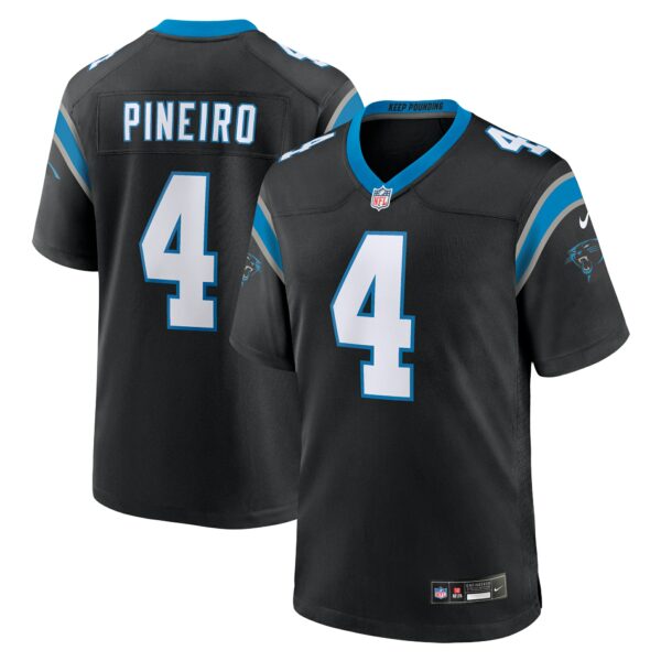 Men’s Carolina Panthers Eddy Pineiro Nike Black Team Game Jersey