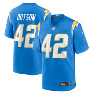 Men's Los Angeles Chargers Elijah Dotson Nike Powder Blue Team Game Jersey