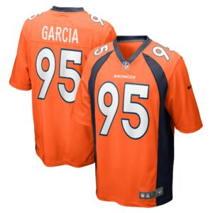 Men's Denver Broncos Elijah Garcia Nike Orange Team Game Jersey