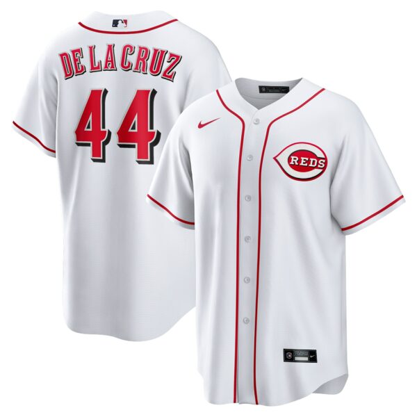 Men’s Cincinnati Reds Elly De La Cruz Nike White Home Replica Jersey