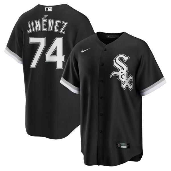 Men’s Chicago White Sox Eloy Jimenez Nike Black Alternate Replica Player Name Jersey