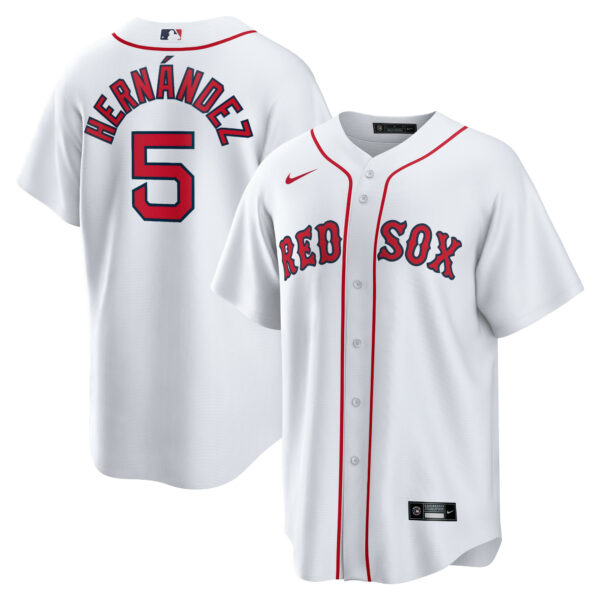 Men’s Boston Red Sox Enrique Hernandez Nike White Home Official Replica Player Jersey