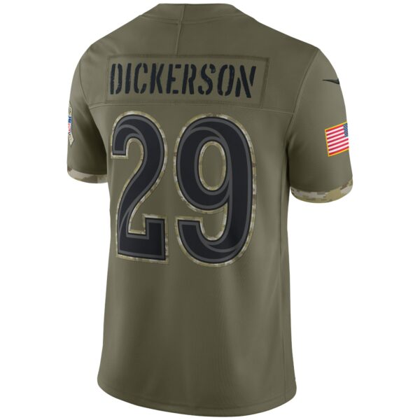 Men’s Los Angeles Rams Eric Dickerson Nike Olive 2022 Salute To Service Retired Player Limited Jersey