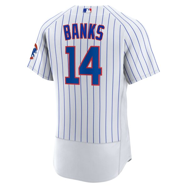 Men’s Chicago Cubs Ernie Banks Nike White Home Authentic Retired Player Jersey