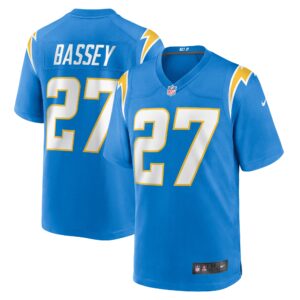 Men's Los Angeles Chargers Essang Bassey Nike Powder Blue Game Jersey