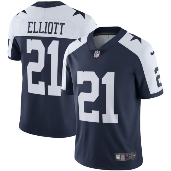 Men’s Dallas Cowboys Ezekiel Elliott Nike Navy Alternate Vapor Limited Jersey