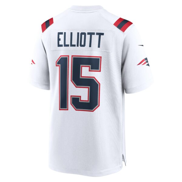 Men’s New England Patriots Ezekiel Elliott Nike White Game Player Jersey