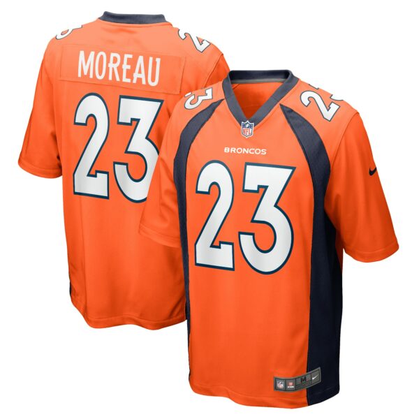 Men’s Denver Broncos Fabian Moreau Nike Orange Team Game Jersey