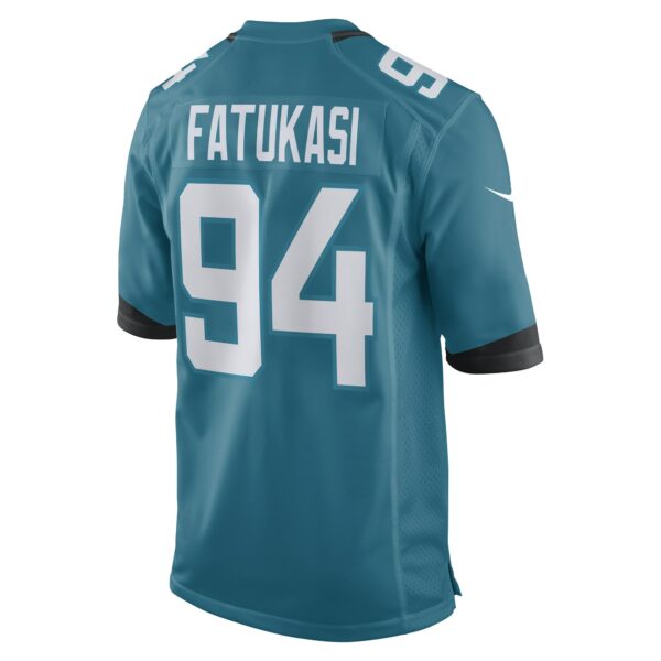 Men’s Jacksonville Jaguars Folorunso Fatukasi Nike Teal Game Player Jersey