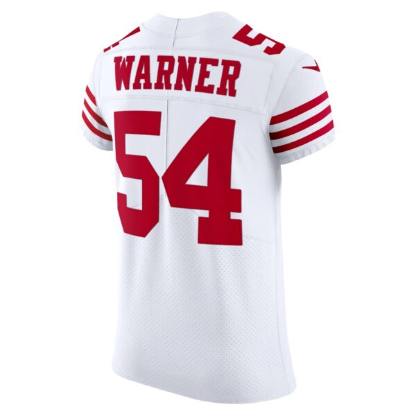 Men’s San Francisco 49ers Fred Warner Nike White Vapor Elite Jersey