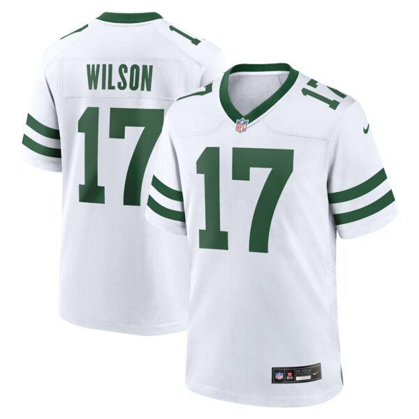 Men’s New York Jets Garrett Wilson Nike White Legacy Player Game Jersey