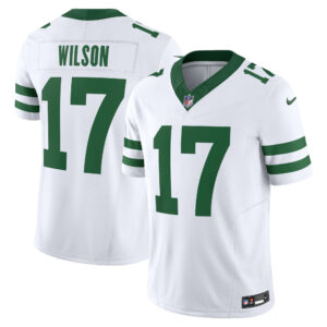 Men's New York Jets Garrett Wilson Nike White Vapor F.U.S.E. Limited Jersey