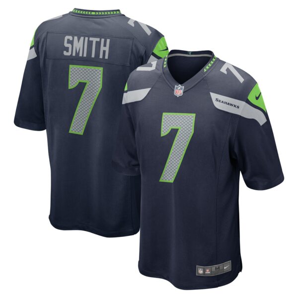 Men’s Seattle Seahawks Geno Smith Nike College Navy Game Jersey