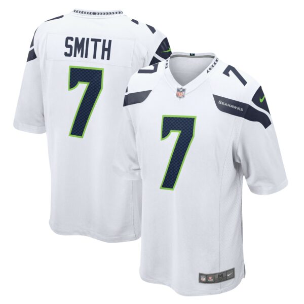 Men’s Seattle Seahawks Geno Smith Nike White Game Player Jersey