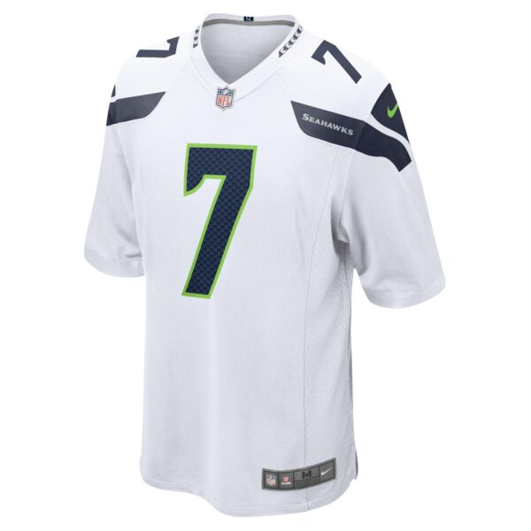 Men’s Seattle Seahawks Geno Smith Nike White Game Player Jersey