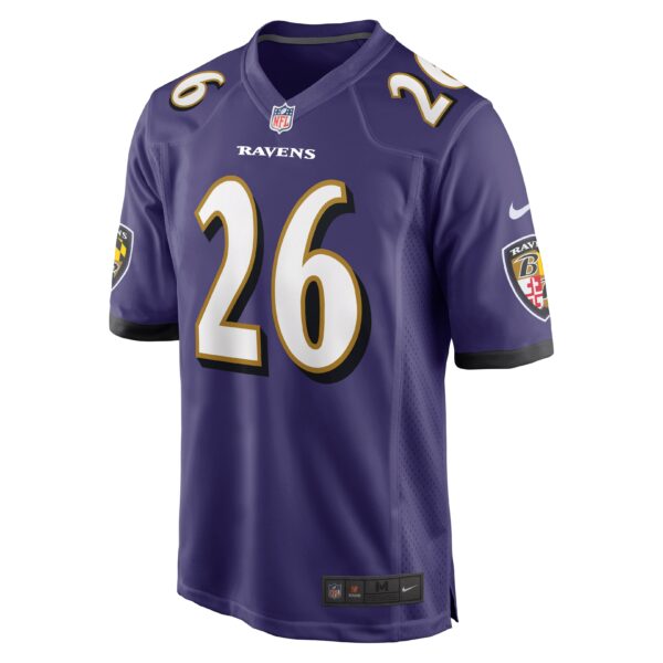 Men’s Baltimore Ravens Geno Stone Nike Purple Game Jersey