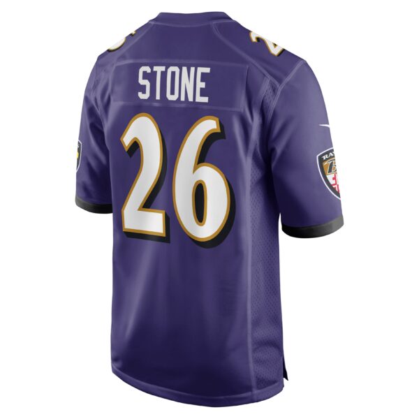 Men’s Baltimore Ravens Geno Stone Nike Purple Game Jersey