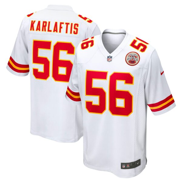 Men’s Kansas City Chiefs George Karlaftis Nike White Away Game Player Jersey