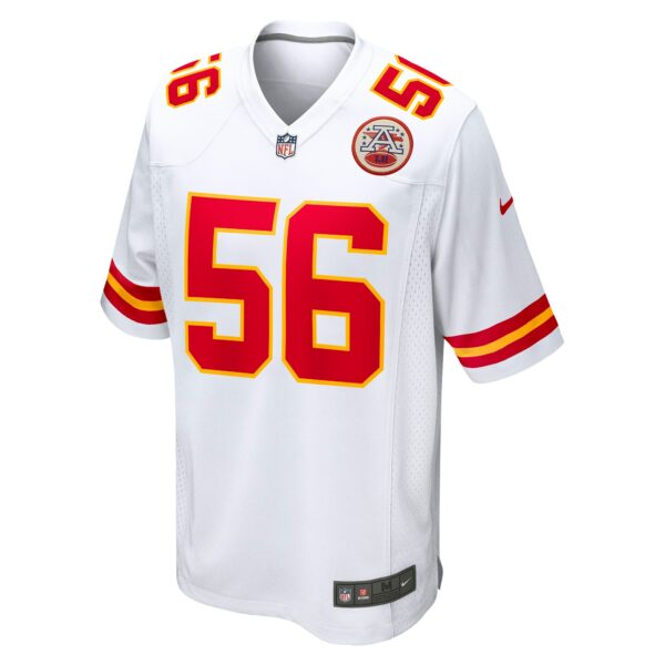 Men’s Kansas City Chiefs George Karlaftis Nike White Away Game Player Jersey