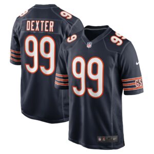 Men's Chicago Bears Gervon Dexter Sr Nike Navy Team Game Jersey