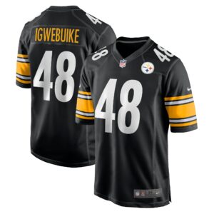 Men's Pittsburgh Steelers Godwin Igwebuike Nike Black Game Jersey